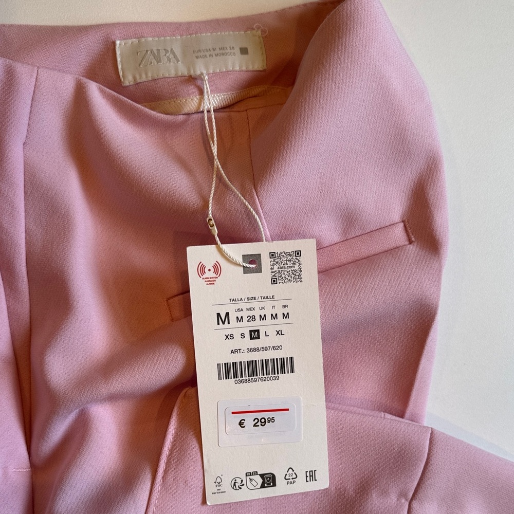 Zara Light Pink Wide Leg Jumpsuit - Picture 3 of 7